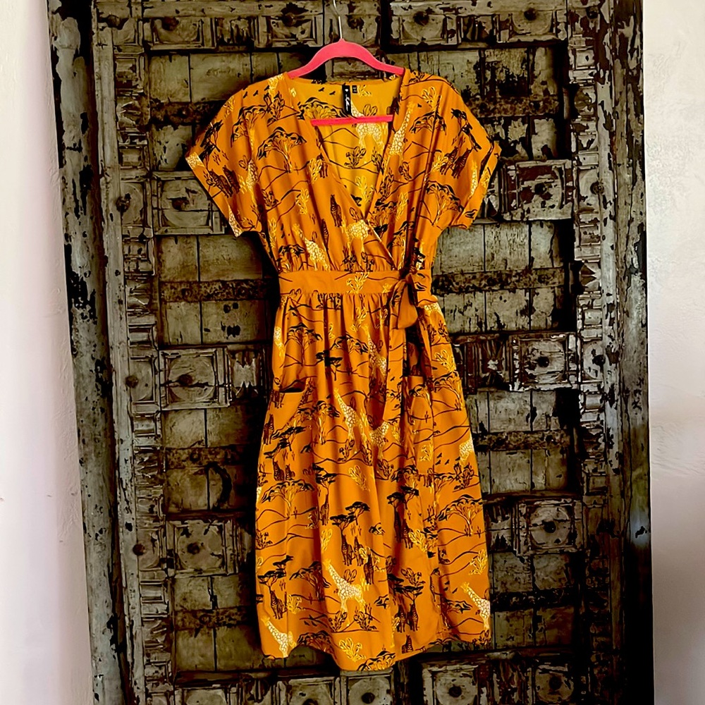 Safari wrap dress.